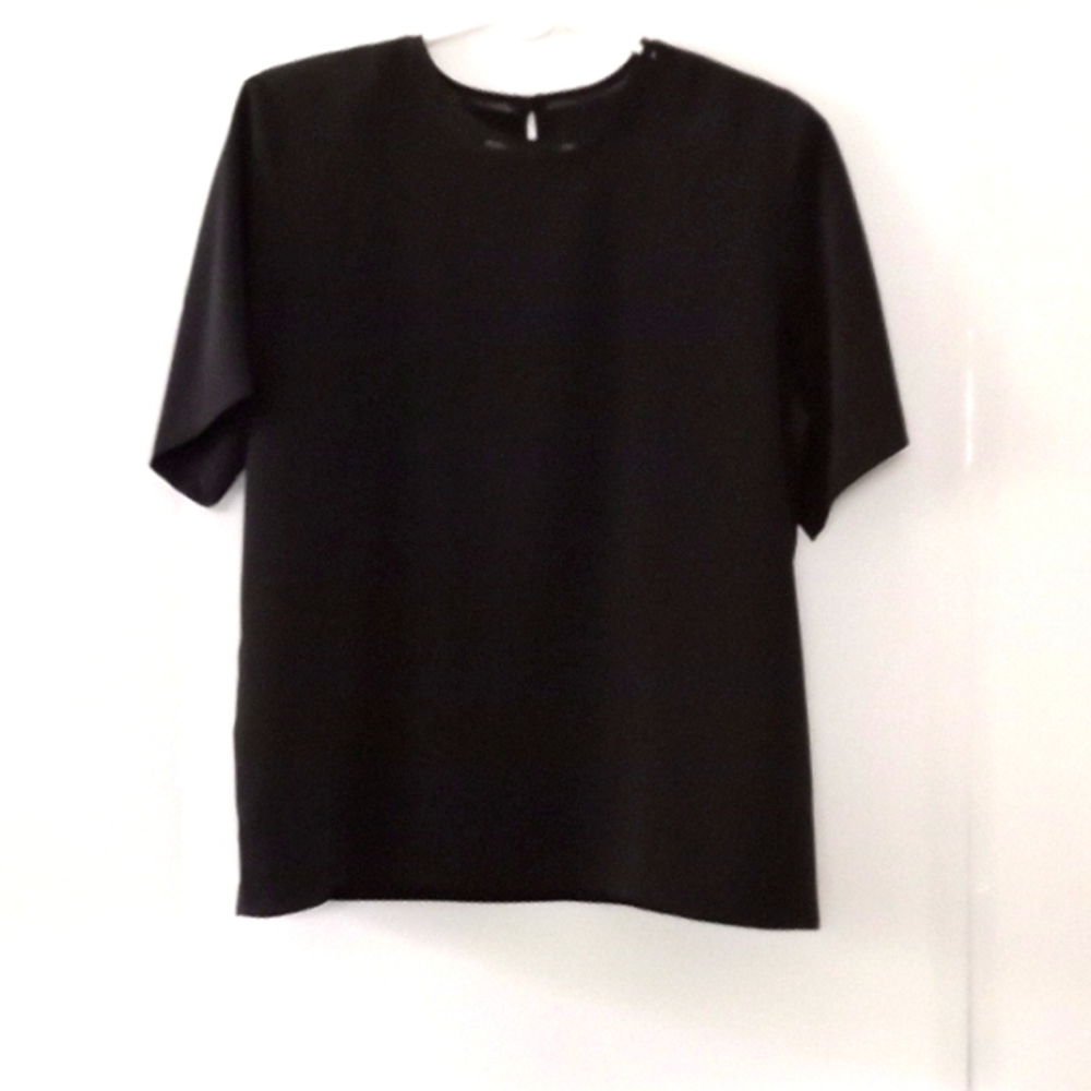 Karen Scott Vintage Business Casual Top - Size (M) - Black